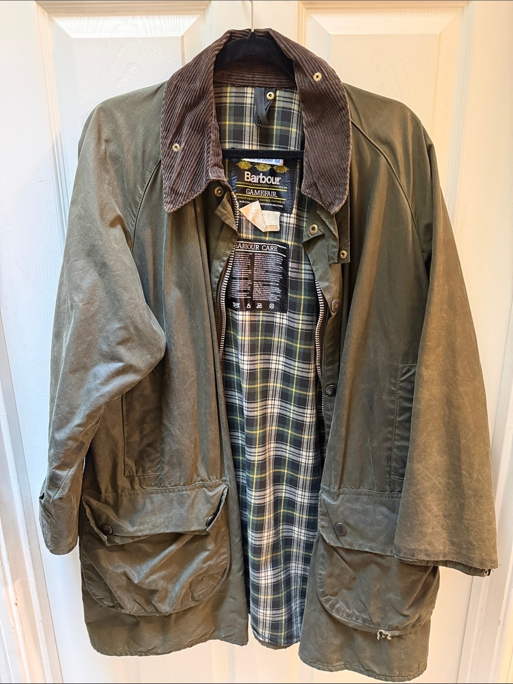 Vintage Barbour Gamefair Waxed Hunting Jacket: Made in England